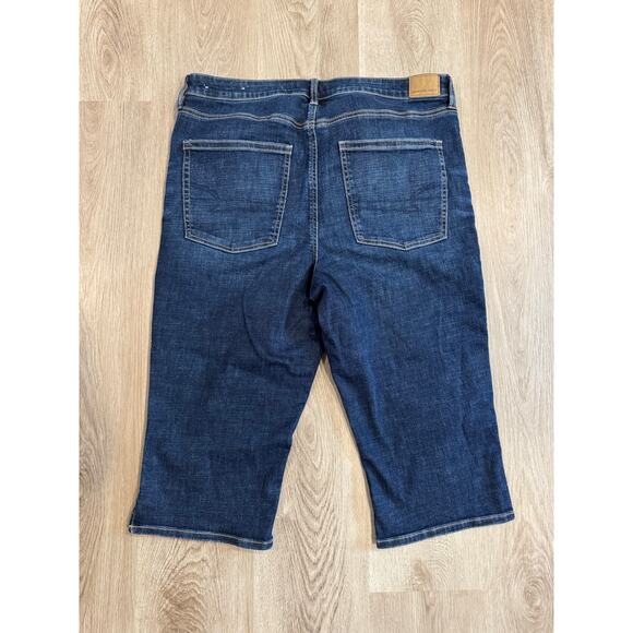 NWT American Eagle Next Level Stretch Dark Wash Capri Jeans Women’s Size 18R - Picture 2 of 4
